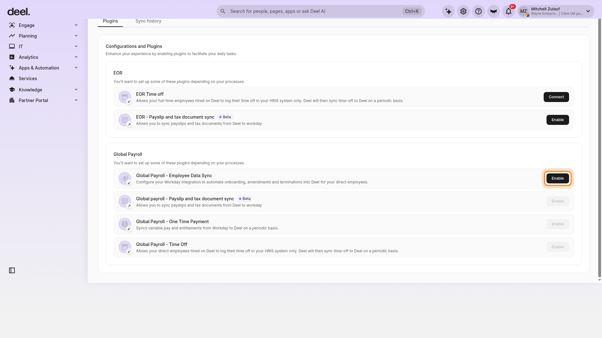 Global payroll Payslip and tax document sync plugin