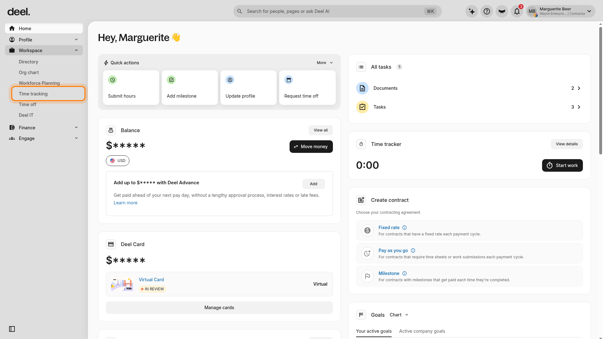 Select Time tracking