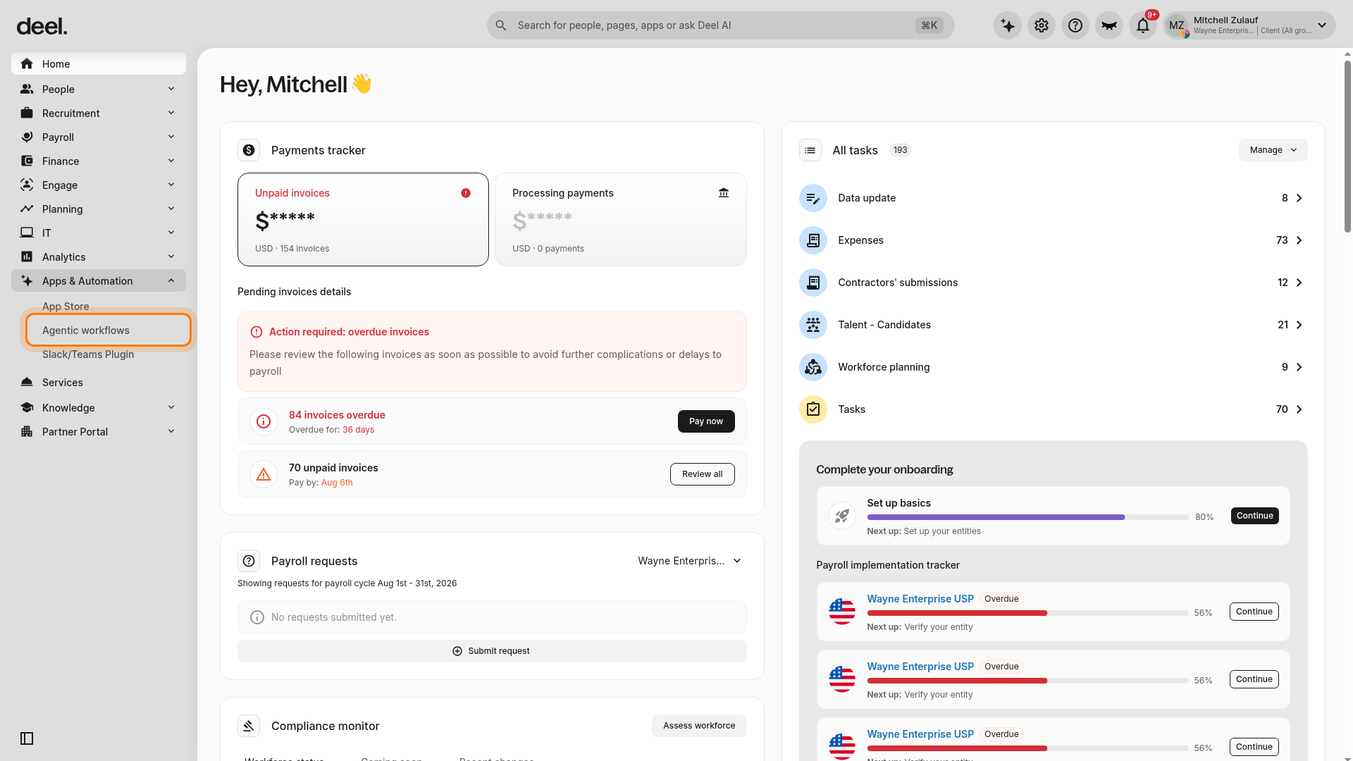 Agentic workflows option