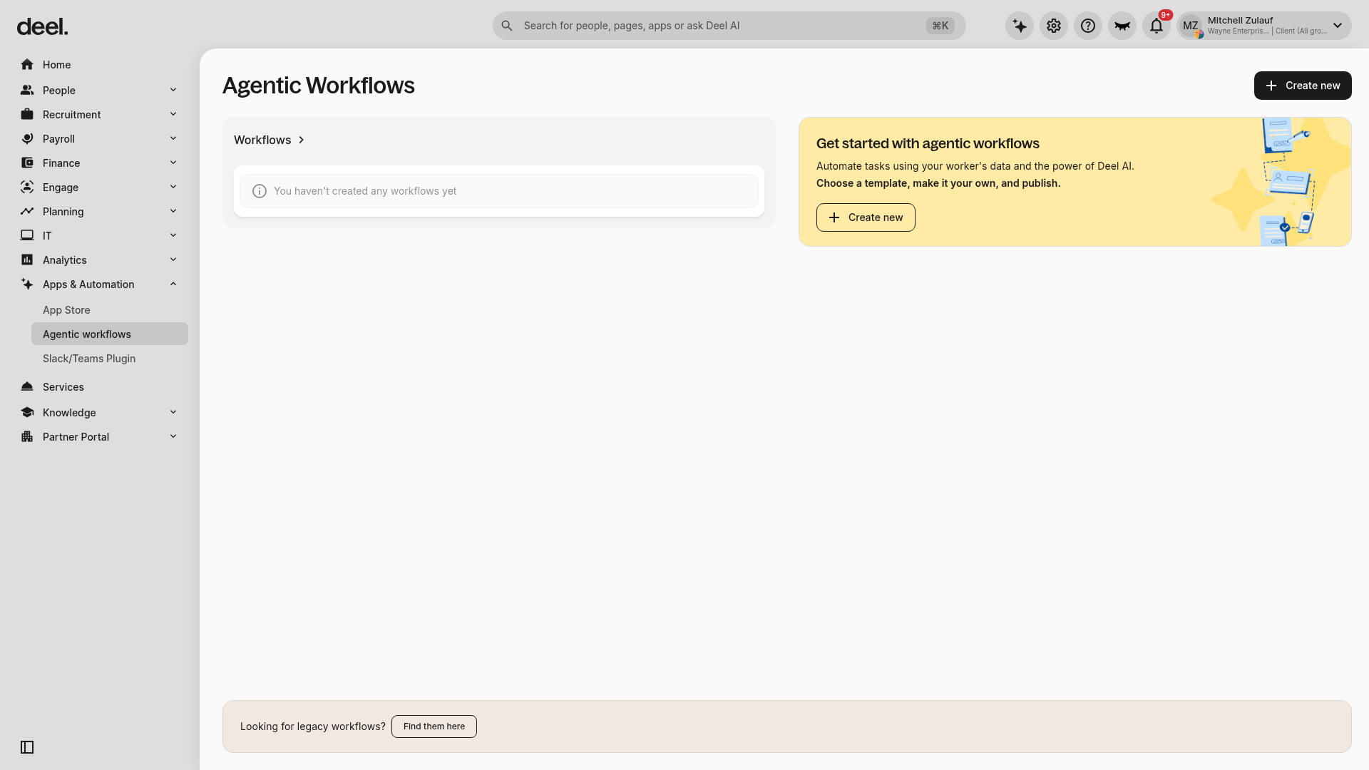 Agentic Workflows page