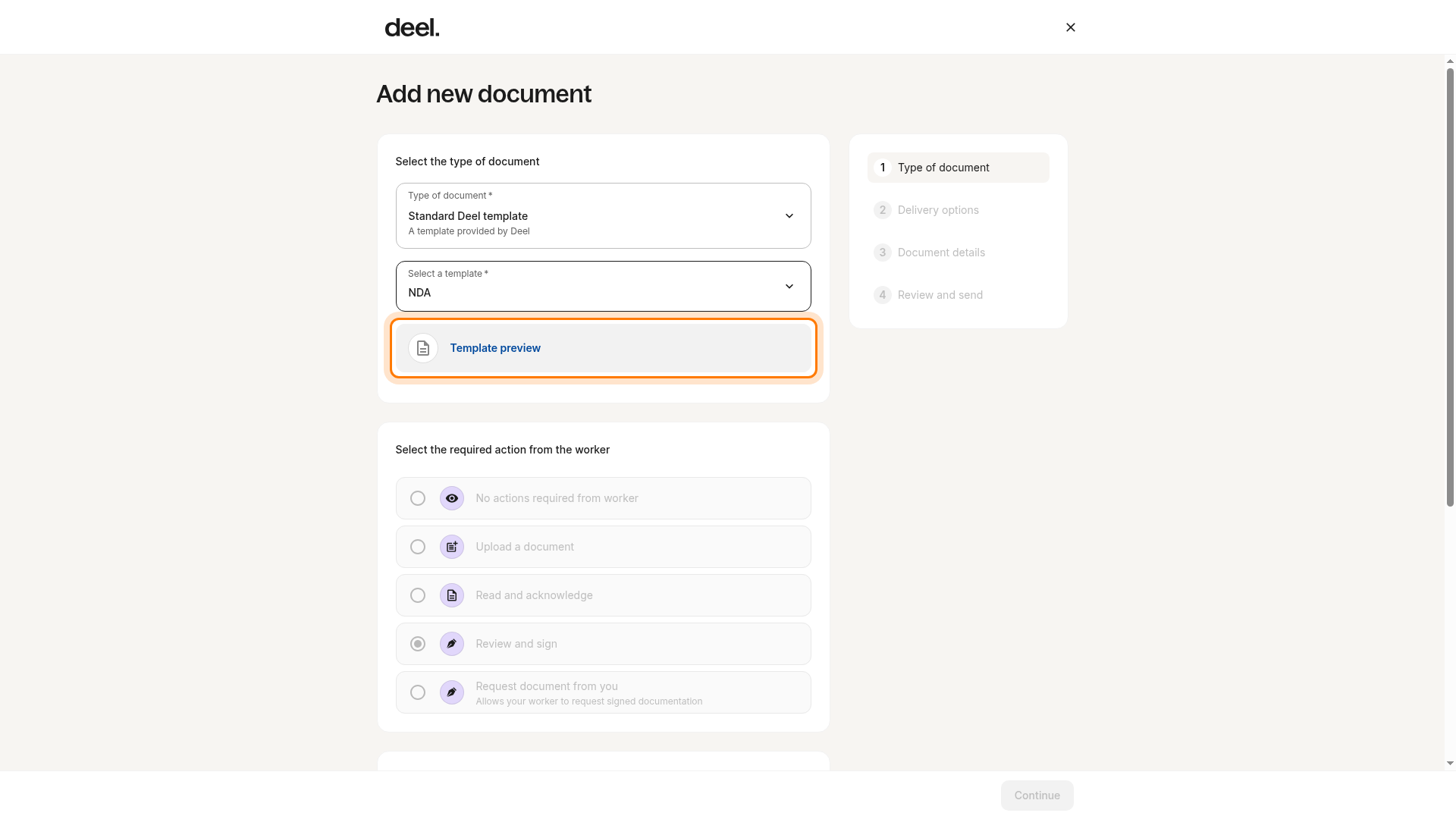 Preview NDA template