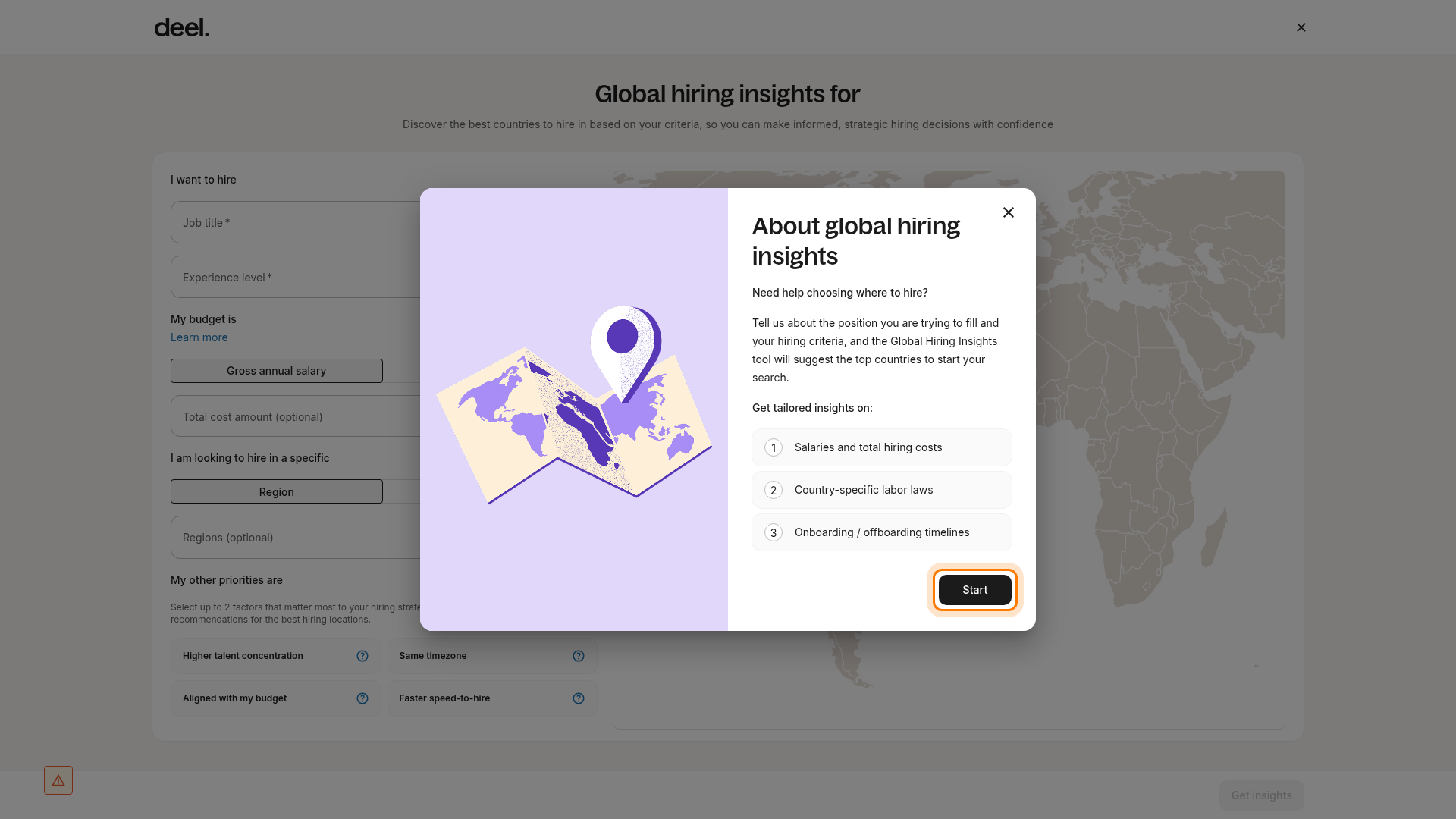 About global hiring insights dialog