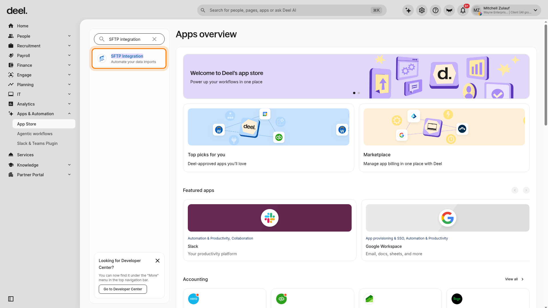 SFTP Integration app